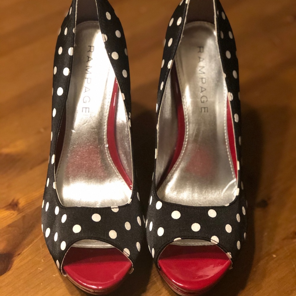 Rampage Polka Dot Pumps 9.5
